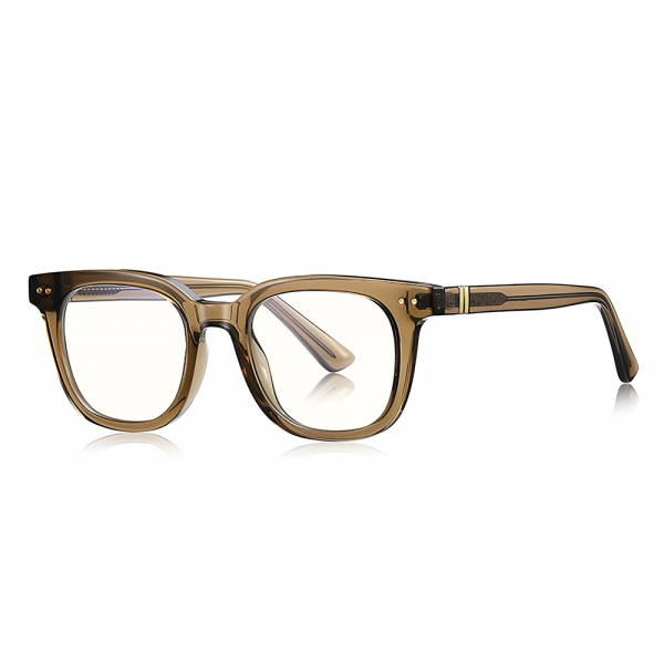 Ochelari De Calculator Barbati Techsuit 2229, Anti-Blue Light, Maro Deschis