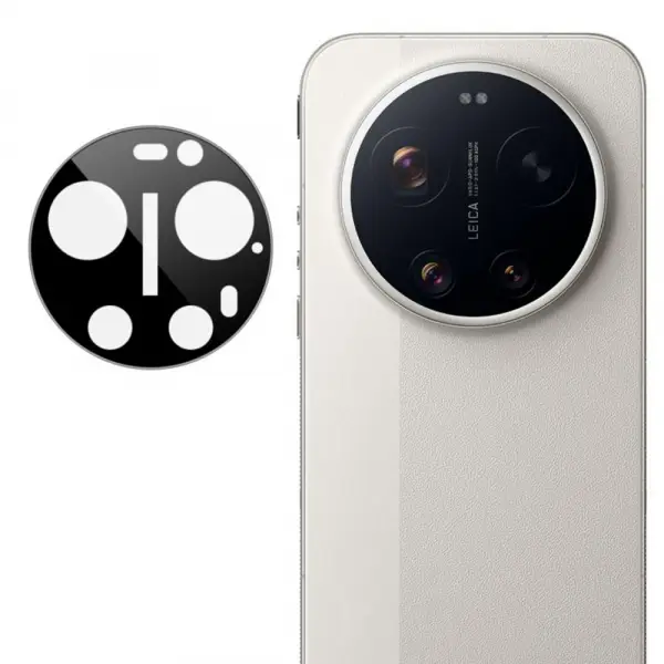 Folie de protectie Camera Spate Techsuit pentru Xiaomi 17 Ultra, Sticla Securizata, Neagra