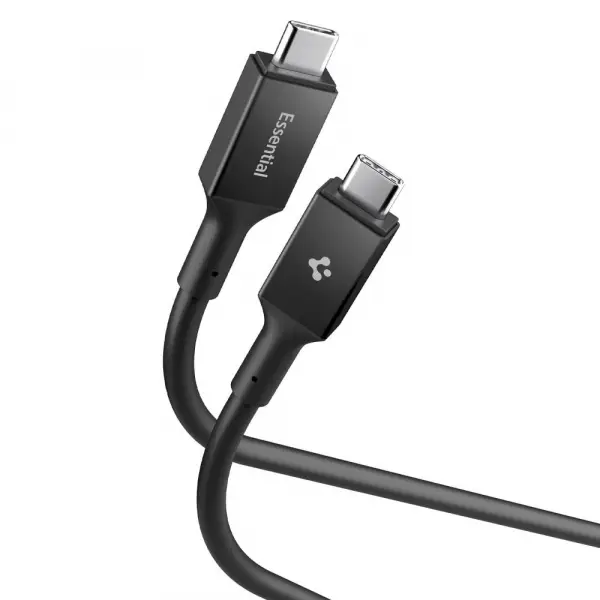 Cablu Date si Incarcare USB-C - USB-C Spigen EB10020CC, 100W, 2m, Negru ACA09460