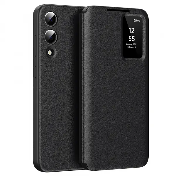 Husa pentru Samsung Galaxy S25 Edge S937, Techsuit, SmartView, Neagra