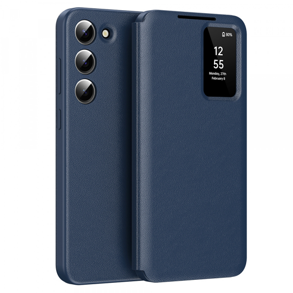 Husa pentru Samsung Galaxy S23 S911, Techsuit, SmartView, Albastra