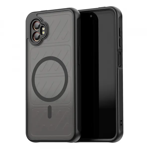 Husa MagSafe pentru Samsung Galaxy XCover7 Pro, Techsuit, HaloFrost II, Neagra