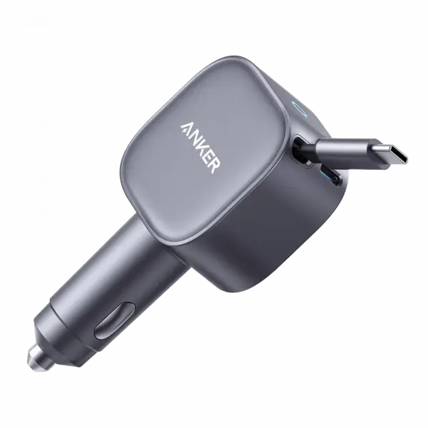 Incarcator Auto Cu Cablu USB-C Anker Nano, 75W, 3A, 1 x USB-C, Gri A2738HA2