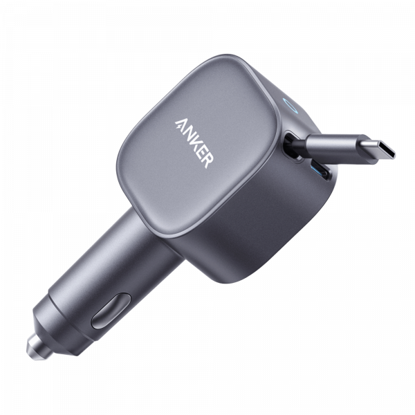 Incarcator Auto Cu Cablu USB-C Anker Nano, 75W, 3A, 1 x USB-C, Gri A2738HA2