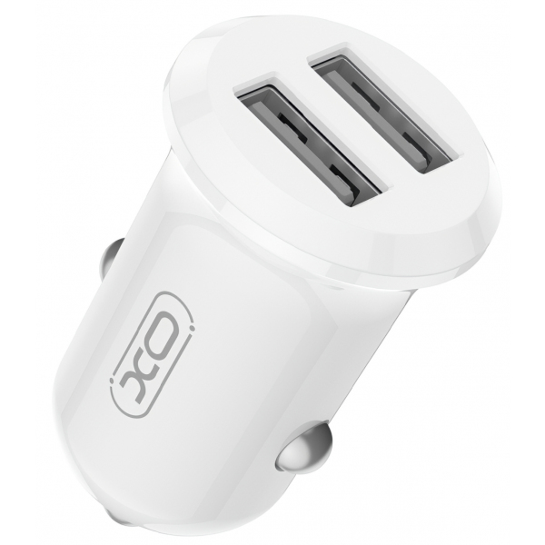Incarcator Auto XO Design CC67, 12W, 2.4A, 2 x USB-A, Alb