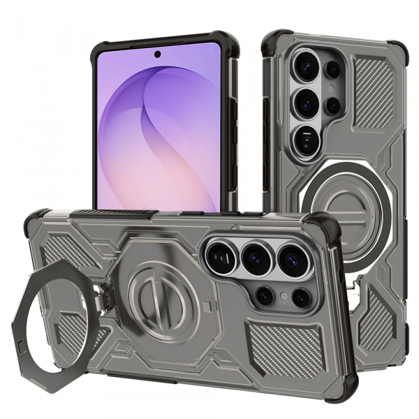 Husa pentru Samsung Galaxy S26 Ultra S948, Techsuit, Carbon Shield Pro, Fumurie