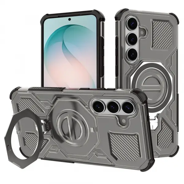 Husa pentru Samsung Galaxy S26 Plus S947, Techsuit, Carbon Shield Pro, Fumurie