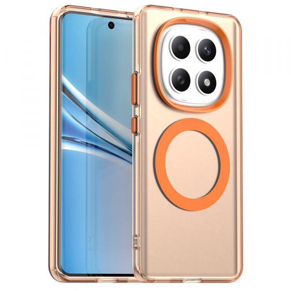 Husa MagSafe pentru Xiaomi Poco M8 / Redmi Note 15 5G / Note 15 4G, Techsuit, CandyCase, Portocalie