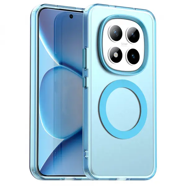 Husa MagSafe pentru Xiaomi Poco M8 Pro / Redmi Note 15 Pro+ 5G, Techsuit, CandyCase, Albastra
