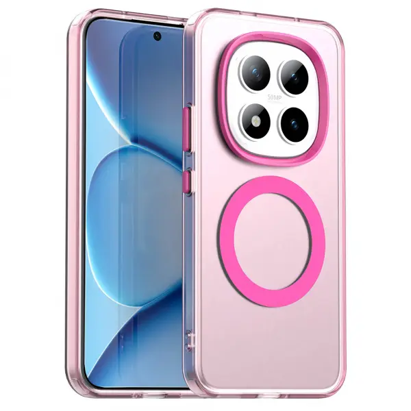 Husa MagSafe pentru Xiaomi Poco M8 Pro / Redmi Note 15 Pro+ 5G, Techsuit, CandyCase, Roz