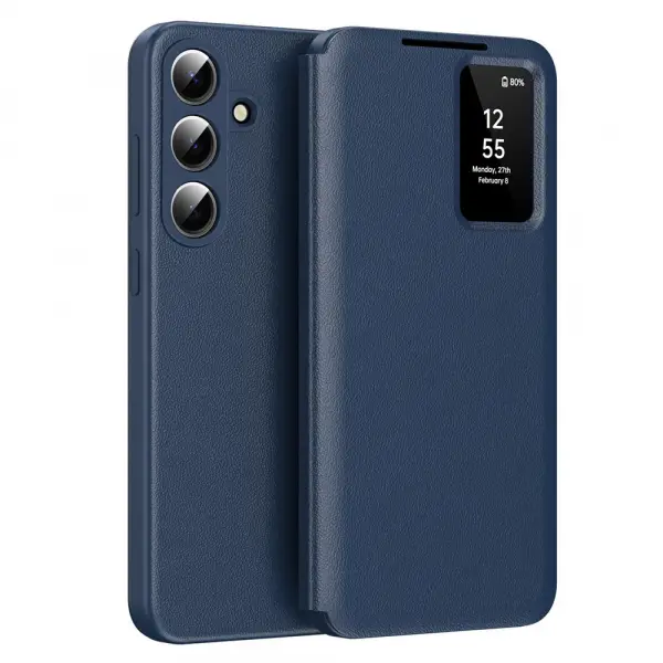 Husa pentru Samsung Galaxy S26 S942, Techsuit, SmartView, Albastra