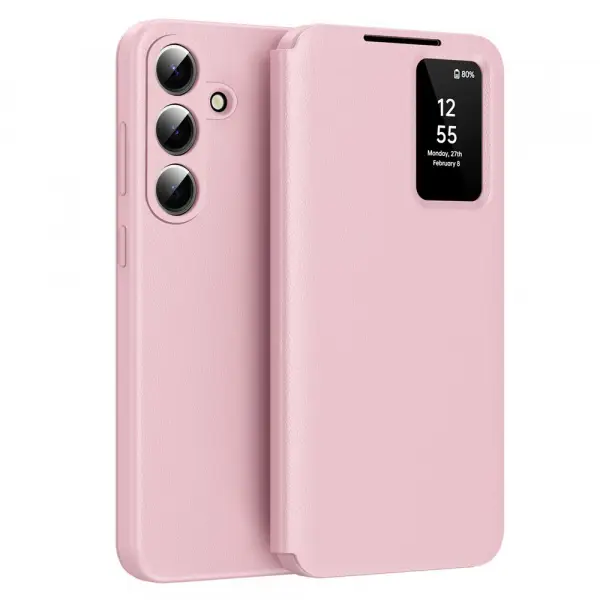 Husa pentru Samsung Galaxy S26 S942, Techsuit, SmartView, Roz