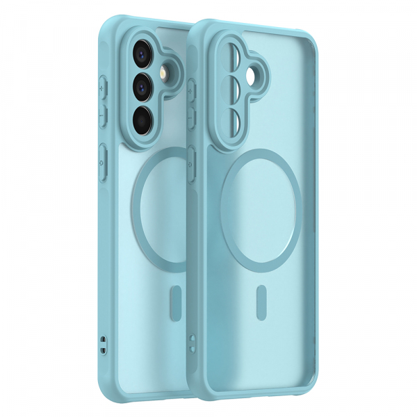 Husa MagSafe pentru Samsung Galaxy A57 5G, Techsuit, HaloFrost II, Verde Deschis