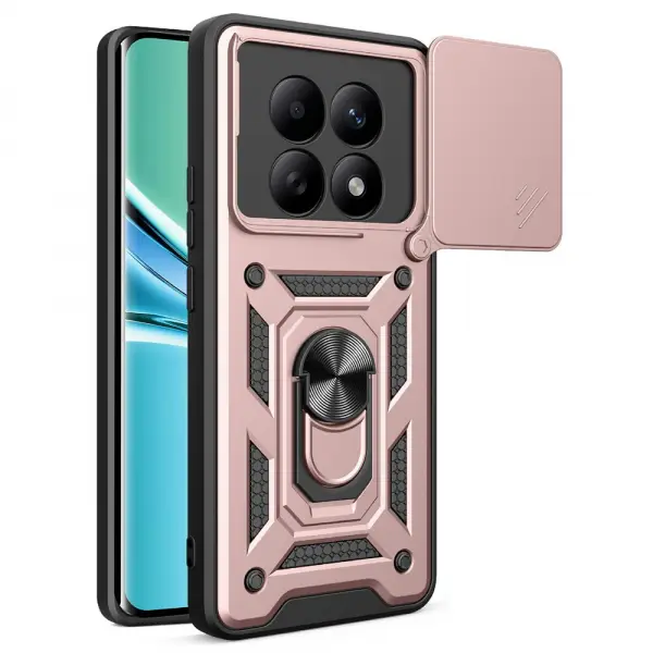 Husa pentru Xiaomi Poco M8 / Redmi Note 15 5G / Note 15 4G, Techsuit, CamShield, Roz Aurie