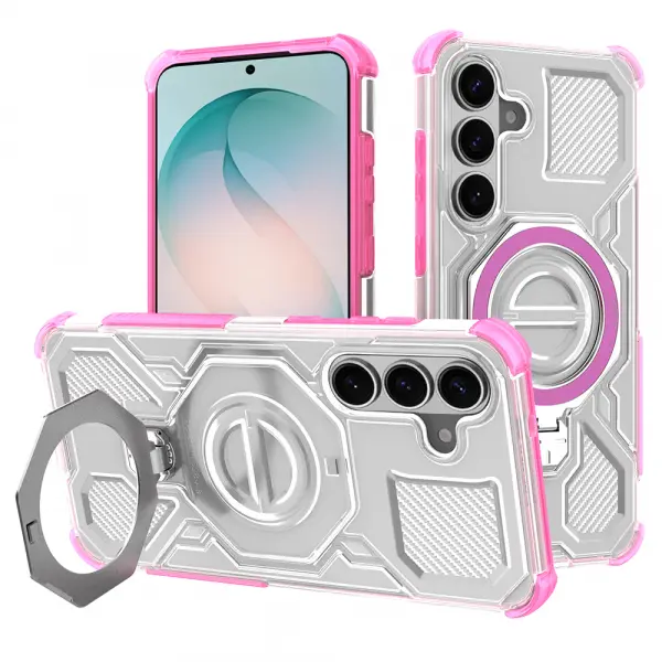 Husa pentru Samsung Galaxy S26 Plus S947, Techsuit, Carbon Shield Pro, Roz