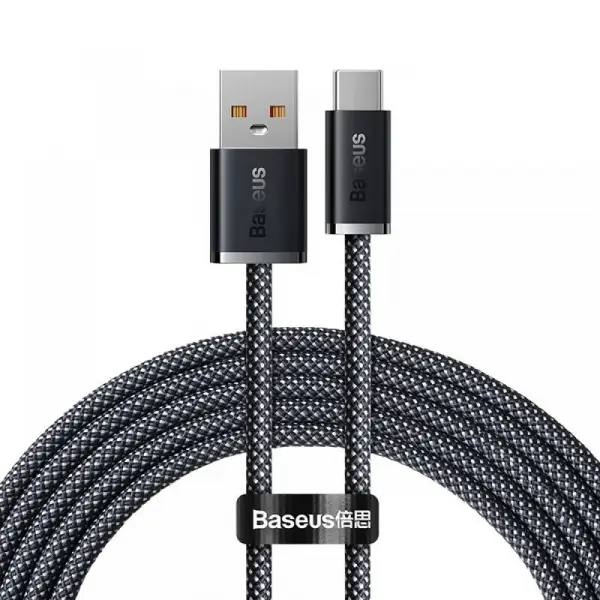 Cablu Date si Incarcare USB-A - USB-C Baseus Dynamic Series, 100W, 2m, Gri CALD000716