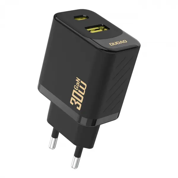 Incarcator Retea Dudao A27TEU, 30W, 3A, 1 x USB-A - 1 x USB-C, Negru