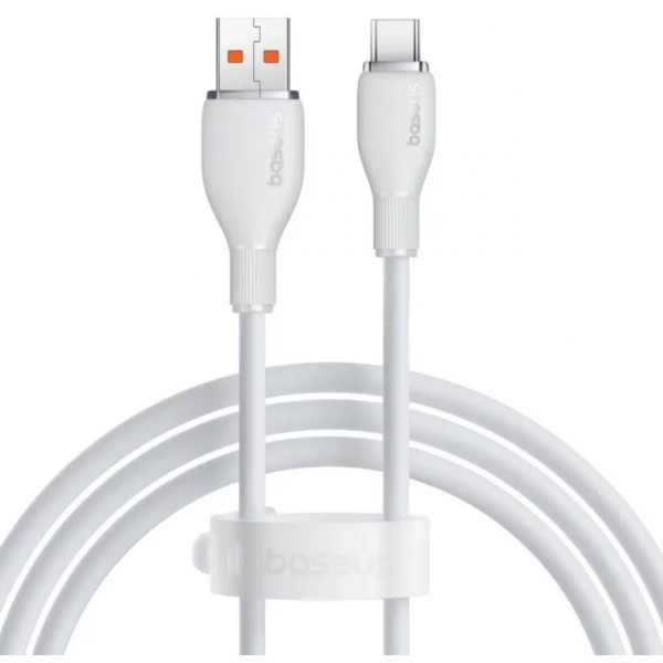 Cablu Date si Incarcare USB-A - USB-C Baseus Pudding, 100W, 1.2m, Alb