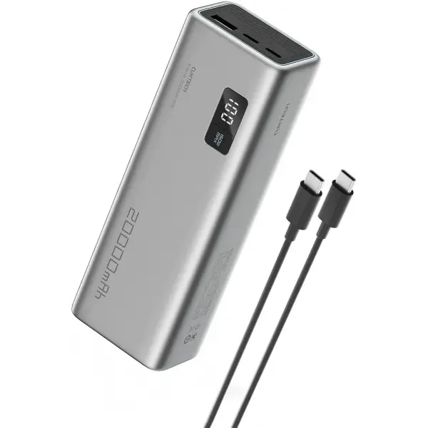 Baterie Externa Cuktech P+ No.15, 20000mAh, 150W, QC + PD, 1 x USB-A - 2 x USB-C, Gri CUKPB200GLBK