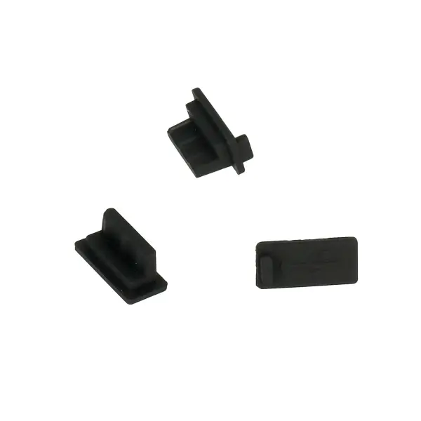 Dop Anti Praf Port Telefon OEM, USB-A, Set 10 bucati, Negru
