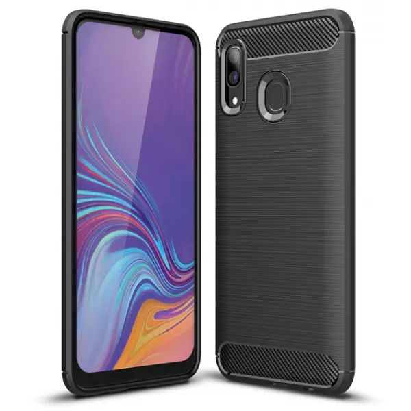 Husa pentru Samsung Galaxy A40 A405, Forcell, Carbon, Neagra