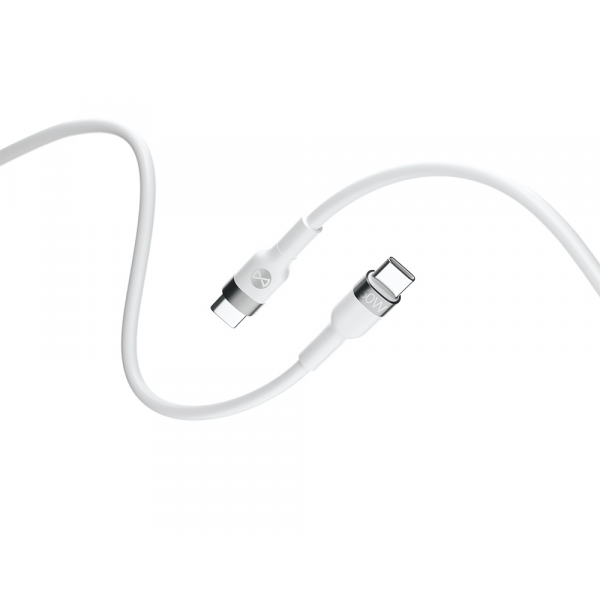 Cablu Date si Incarcare USB-C - USB-C Forever Flexible, 60W, 2m, Alb
