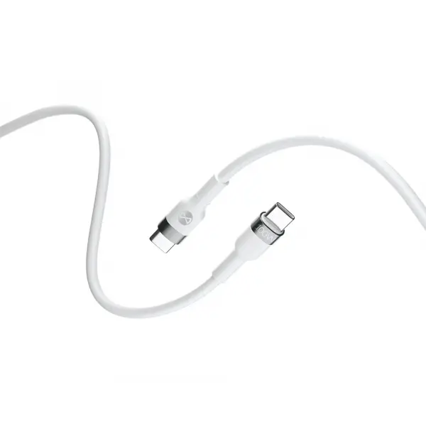 Cablu Date si Incarcare USB-C - USB-C Forever Flexible, 100W, 2m, Alb