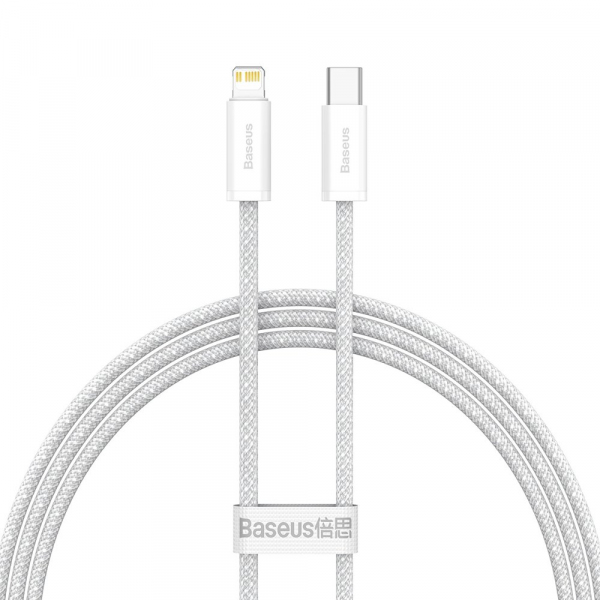 Cablu Date si Incarcare USB-C - Lightning Baseus Dynamic Fast Charging, 20W, 2m, Alb CALD000102