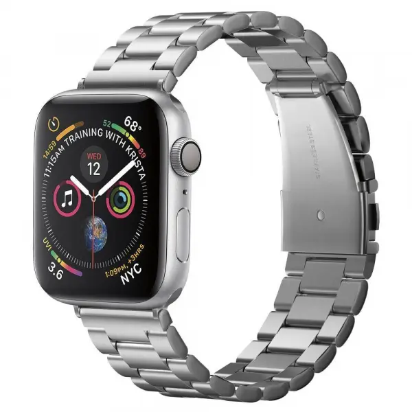 Curea Spigen Modern Fit pentru Apple Watch 49mm / 46mm / 45mm / 44mm / 42mm Series, Argintie 062MP25404