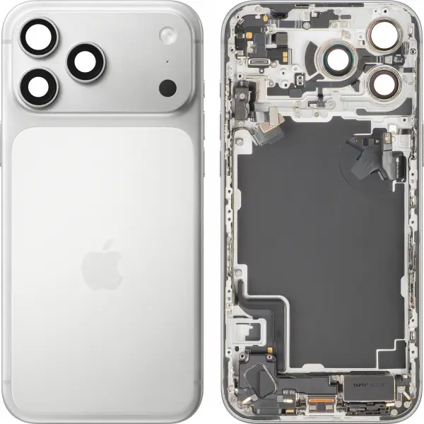 Capac Baterie Apple iPhone 17 Pro Max, Cu Carcasa Mijloc, Full Parts, Argintiu, Swap