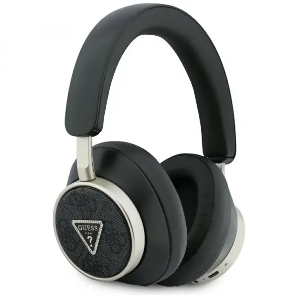 Handsfree Bluetooth Guess 4G Gold Triangle Logo, A2DP, Negru