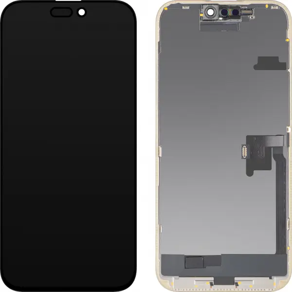 Display cu Touchscreen MP compatibil cu Apple iPhone 16 Pro Max, cu Rama, Versiune OLED FHD Diagnostic, Negru, Swap