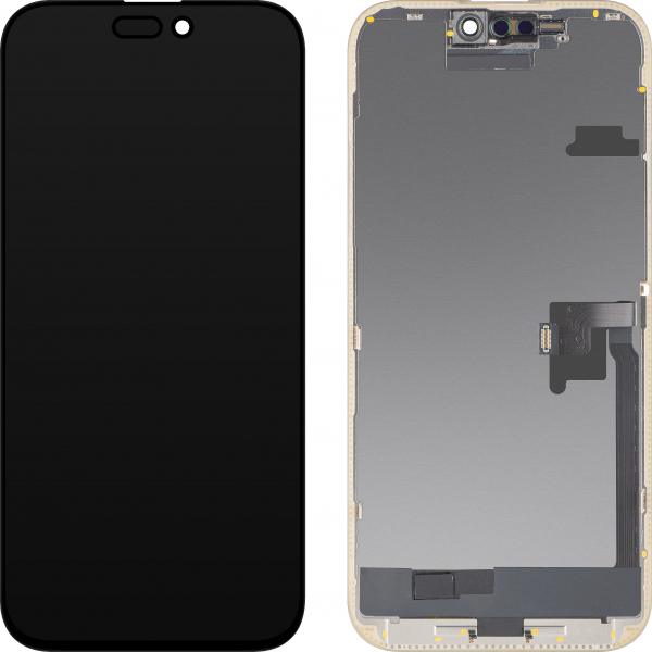 Display cu Touchscreen MP compatibil cu Apple iPhone 16 Pro Max, cu Rama, Versiune OLED FHD Diagnostic, Negru, Swap
