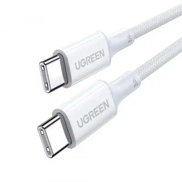 Cablu Date si Incarcare USB-C - USB-C UGREEN US557 (15267), 100W, 1m, Alb