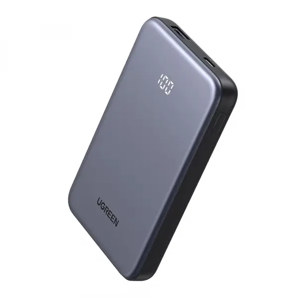 Baterie Externa UGREEN 75131B, 10000mAh, 22.5W, QC + PD, 1 x USB-A - 1 x USB-C, Gri