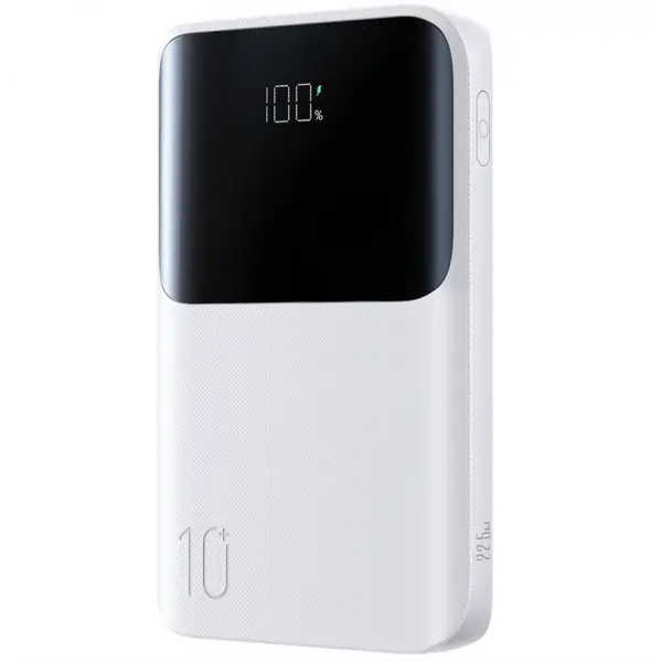 Baterie Externa Joyroom JR-QP191, 10000mAh, 22.5W, QC + PD, 1 x USB-A - 2 x USB-C, Alba