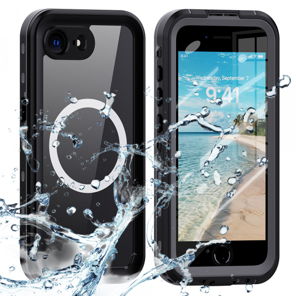 Husa MagSafe Waterproof pentru Apple iPhone 17e / 16e, Techsuit, Shellbox, Neagra