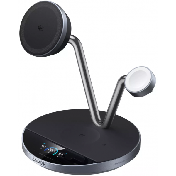 Incarcator Retea Wireless Anker Prime MagGo AirCool 3in1, 25W, Negru B25X7G11