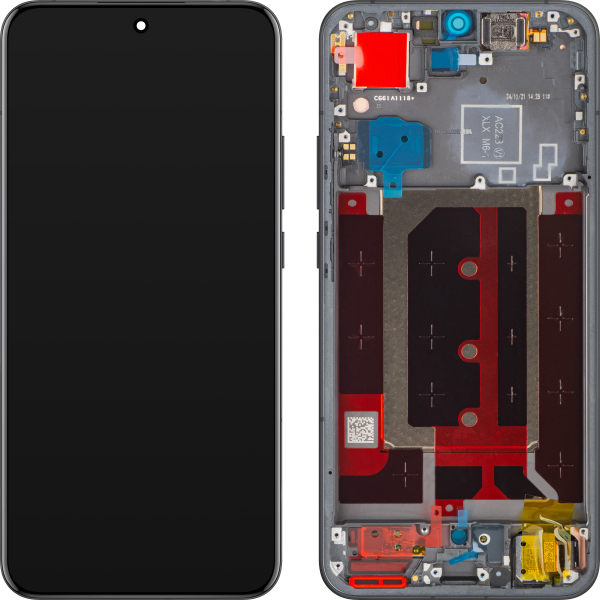 Display cu Touchscreen Oppo Reno13 Pro, cu Rama, Gri (Graphite Grey), Service Pack 621029000381