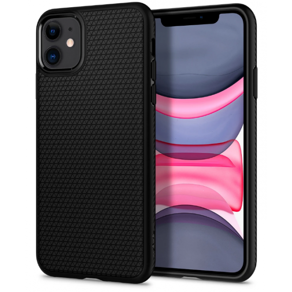 Husa pentru Apple iPhone 11, Spigen, Liquid Air, Neagra 076CS27184