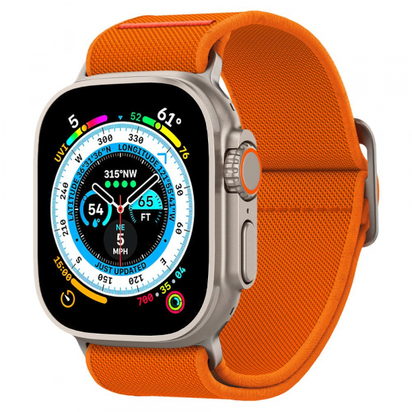 Curea Spigen Fit Lite Ultra pentru Apple Watch 49mm / 46mm / 45mm / 44mm / 42mm Series, Portocalie AMP05986