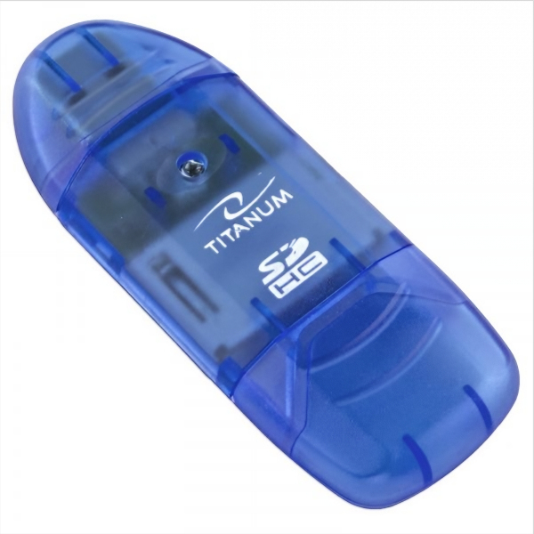 Cititor Card USB Esperanza Titanum TA101B, SD, Albastru