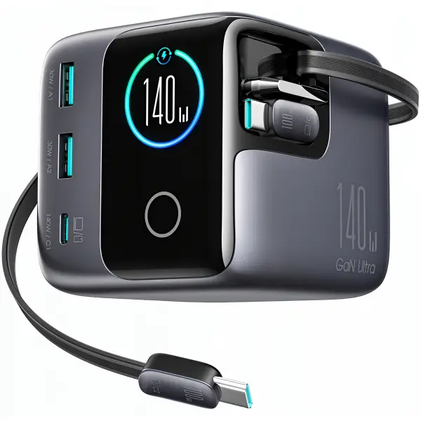 Incarcator Statie Cu Cablu USB-C Joyroom Podix JR-TRD01, 140W, 1 x USB-C - 2 x USB-A, Gri