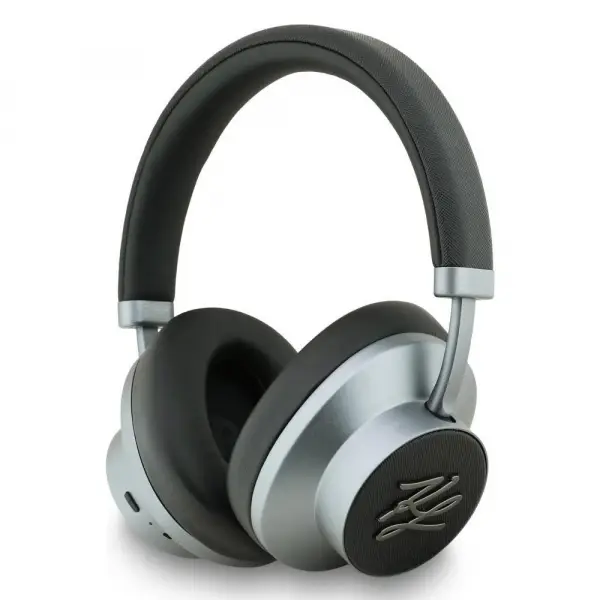 Handsfree Bluetooth Karl Lagerfeld Grained Initials, A2DP, ANC, Negru