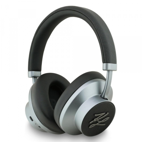 Handsfree Bluetooth Karl Lagerfeld Grained Initials, A2DP, ANC, Negru