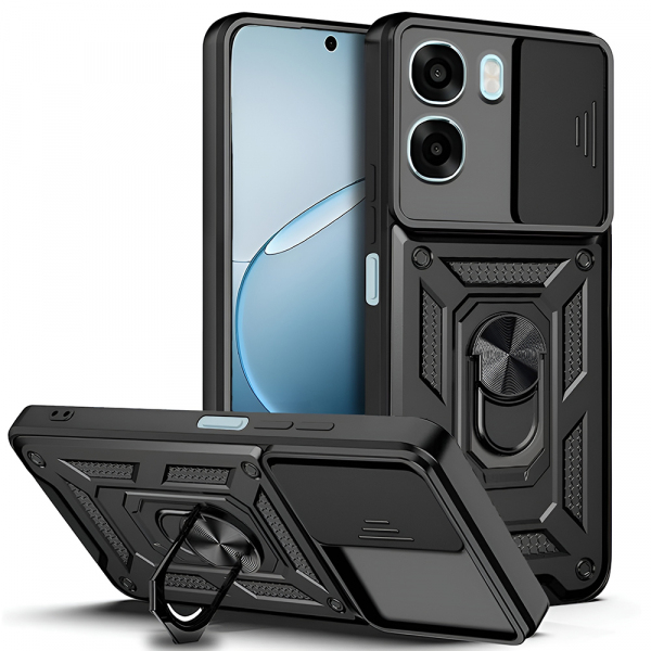Husa pentru Oppo A6x 4G / A6x, Techsuit, CamShield, Neagra