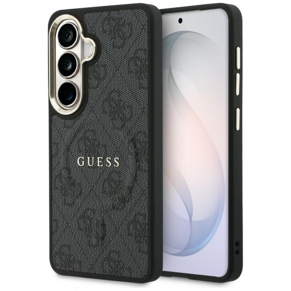 Husa MagSafe pentru Samsung Galaxy S26 S942, Guess, 4G Embossed Ring, Neagra