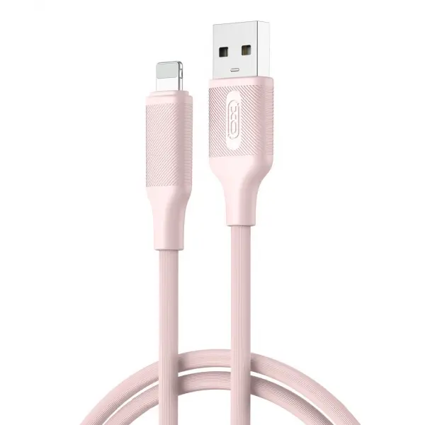 Cablu Date si Incarcare USB-A - Lightning XO Design NB265, 12W, 1m, Roz