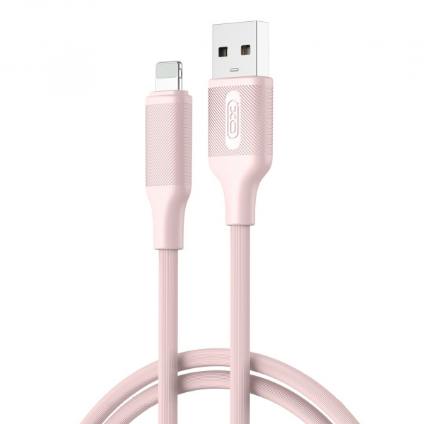 Cablu Date si Incarcare USB-A - Lightning XO Design NB265, 12W, 1m, Roz