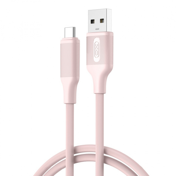Cablu Date si Incarcare USB-A - USB-C XO Design NB265, 18W, 1m, Roz